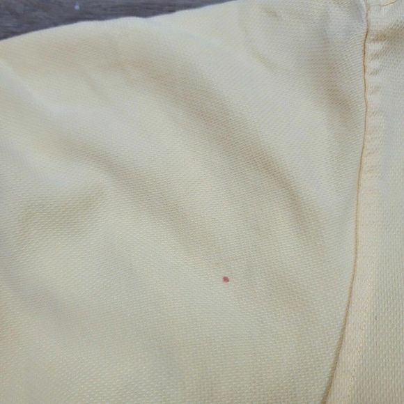 Joe Joseph Abboud Polo T-Shirt Yellow Collared Short Sleeve Solid Button Up Mens - Picture 3 of 7
